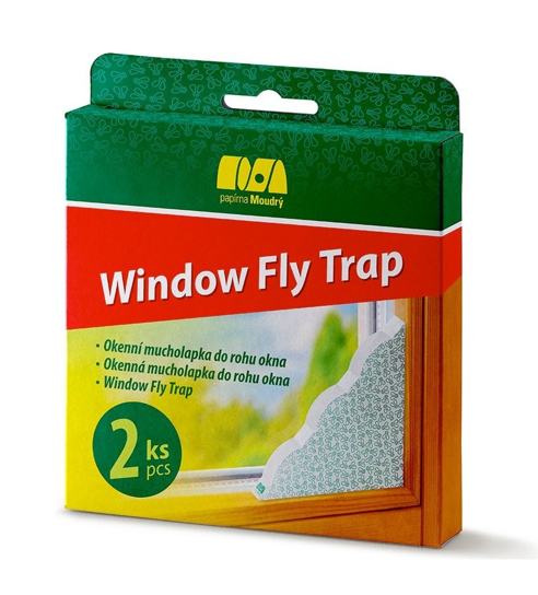 Okenní mucholapka Fly Trap do rohu rámu okna - 2 kusy